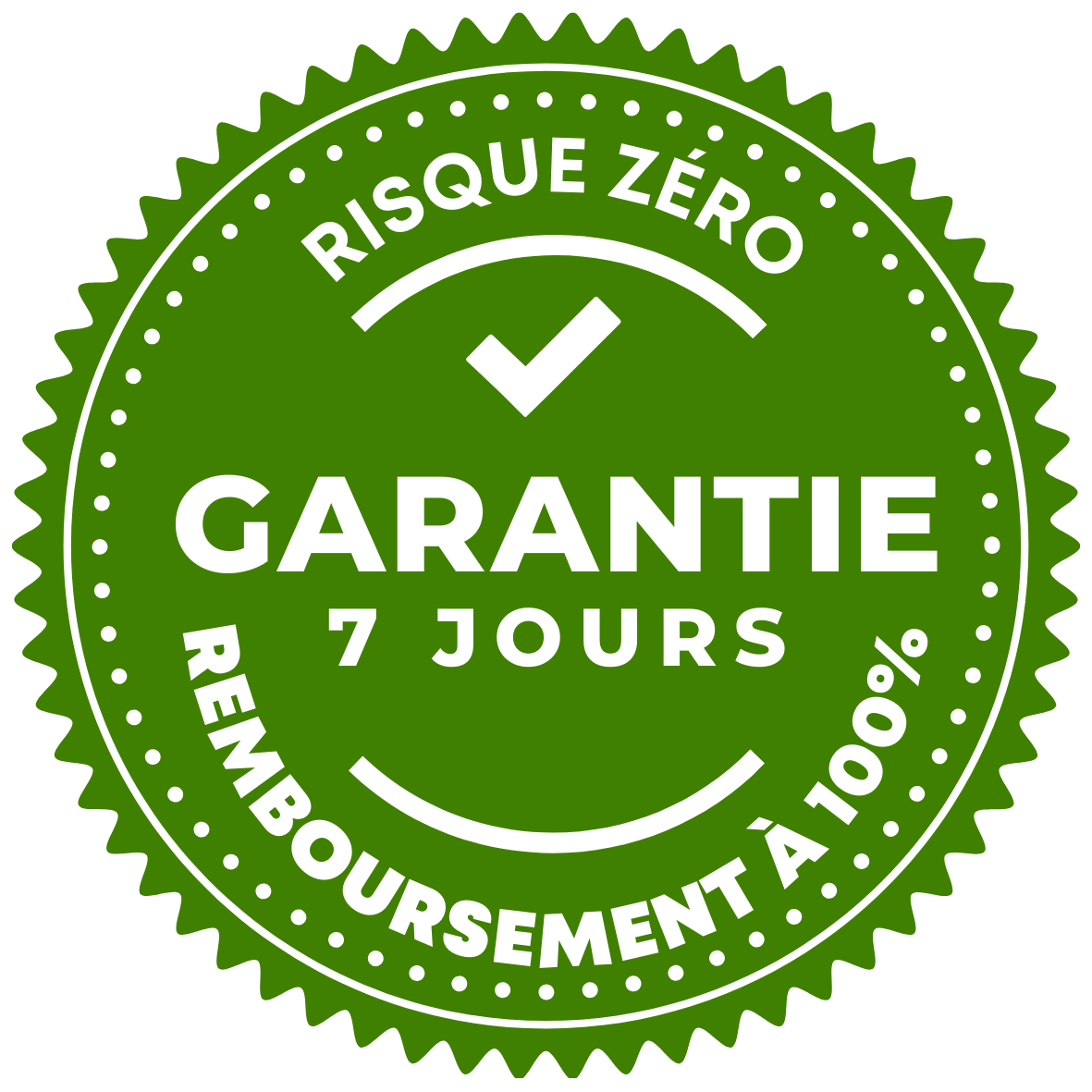 Sceau 7 jours de satisfaction garantie
